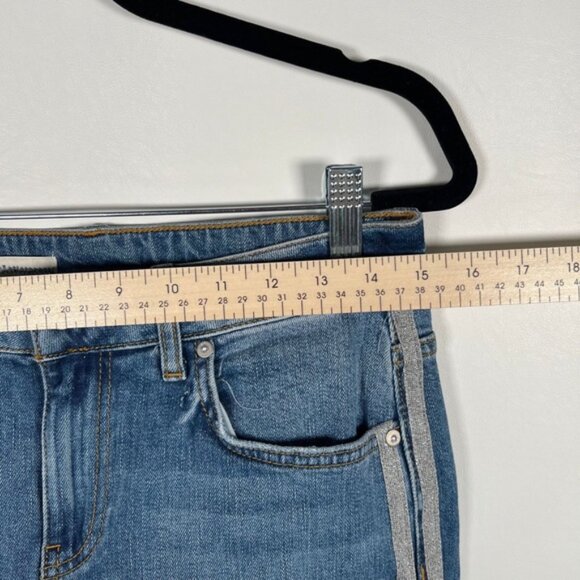 Anthropologie Pilcro and The Letterpress Tuxedo Stripe Raw Hem Jeans 27 - Picture 6 of 15